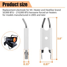 F221857 Electrode Kit 22144 Compatible with Mr. Heater MH50KT, MH75KT, MH175Kt, MH210KT (FAK 2006 models through current) for Forced Air Kerosene Heater Igniter, for Mr Heater Dryer Igniter Accessorie