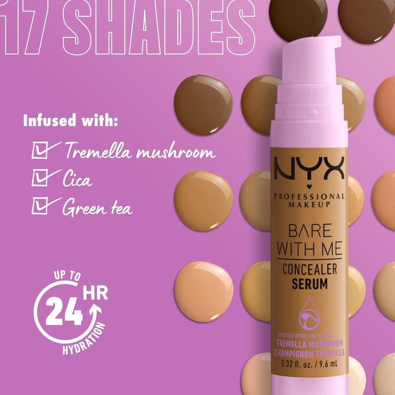 NYX PROFESSIONAL MAKEUP Bare With Me Concealer Serum, Up To