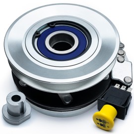 HD Switch BIGBEaring HiTorque 125ft-lbs (OEM is 105) 917-05188 5219-159 Billet Pulley PTO Clutch & 10 Amp Upgrade PTO Switch 925-3233A Replaces Warner 5219159 w/Upgraded Replaceable Bearing Lawn Mower