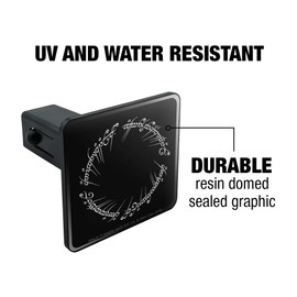 The Lord of The Rings Mordor Script Tow Trailer Hitch Cover Plug Insert