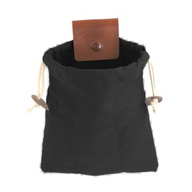 Suitcase Company GPT Waist Pouch, Belt Pouch, Canvas, Foldable, Drawstring Pocket, For Work, Gardening, Treats Pouch, Small Storage, Black