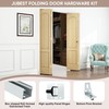 JUBEST 72" Bifold Door Hardware, Top Mounted Bi fold Door
