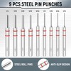 W WIREGEAR Pin Punch Set, Steel Roll Pin Punch Set,
