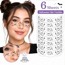 Halloween Bat Freckle Face Temporary Tattoos Stickers for Cosplay Makeup