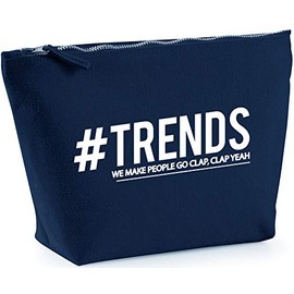 Hippowarehouse Hashtag trends We make people go clap, clap yeah printed make up cosmetic wash bag 18x19x9cm
