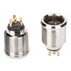 10Pcs XLR Male Socket 4 Pin Metal Panel Mount Male