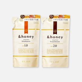 &honey Deep Moist Shampoo and Treatment Refill Only (Set of 2) 350ml Each