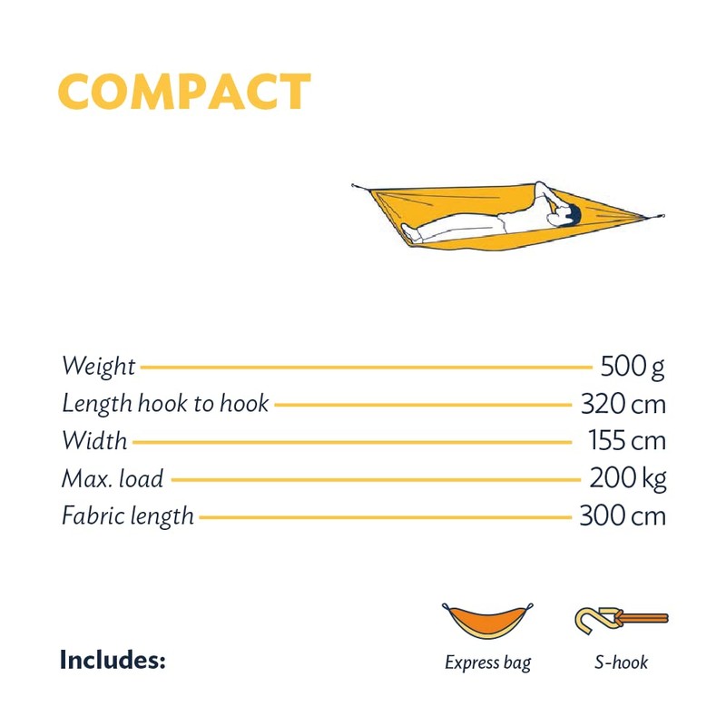 チケットトゥザムーン Ticket To The Moon パラシュート コンパクトハンモック オレンジ TMC35