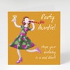 Party Auntie, aunt birthday greetings card by Erica Sturla