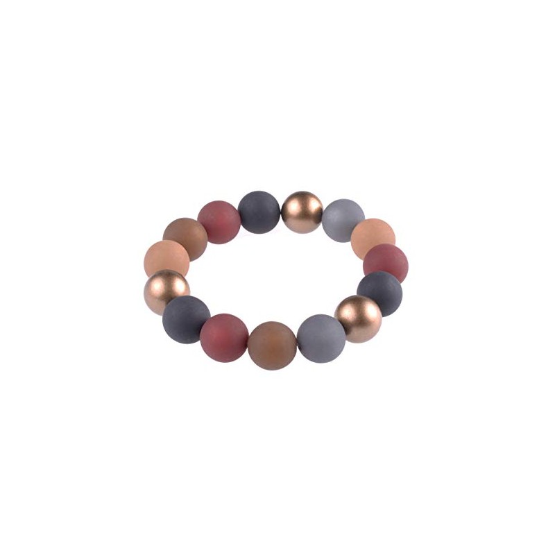 Damenarmband "Magdalena", original Polarisperlen und Akzenten aus metallic lackierten Acrylperlen,