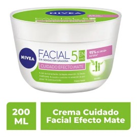 Crema Facial Hidratante NIVEA 5 En 1 Efecto Mate 200ml