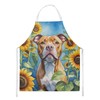 Caroline's Treasures Pit Bull Terrier in Sunflowers Apron Cooking Kitchen