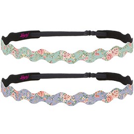 Hipsy Women's NO Slip Country Floral Headband Hair Bands Packs (Wave Multi 2pk)