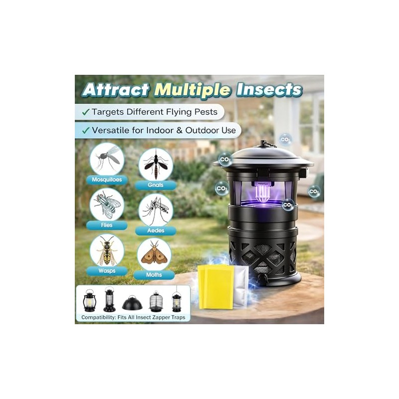 8 Pack Mosquito Attractant Lure Yellow Co2 Scent Bait Refill