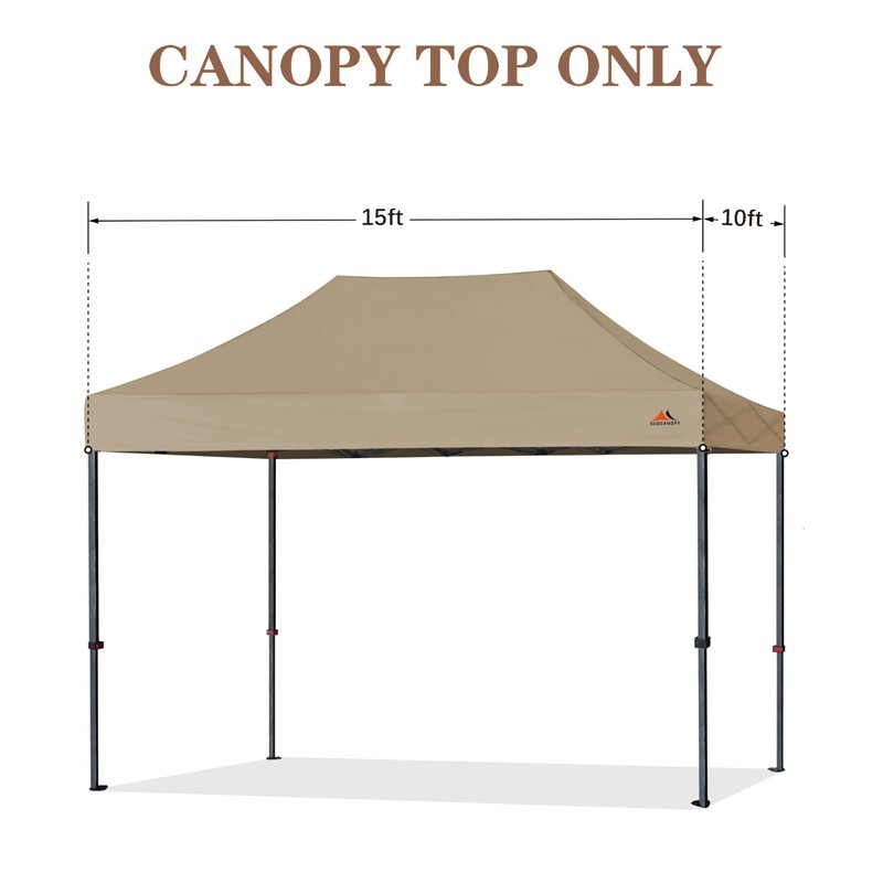 SCOCANOPY Commercial 10x15 Canopy Replacement Canopy Top,Canopy Cover ONLY,Bonus 4