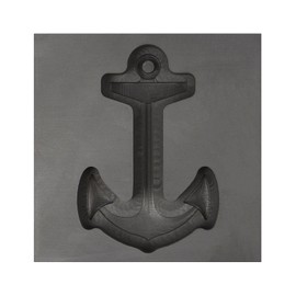 Large - Anchor 3D Graphite Ingot Mold for Precious Metal Casting Gold Silver Copper Melting