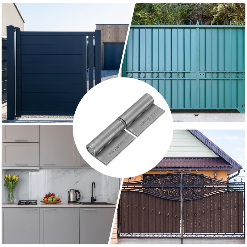 Sourcing Map 2 Pack 4-5/7" x 1-1/2" Weld-on Steel Gate
