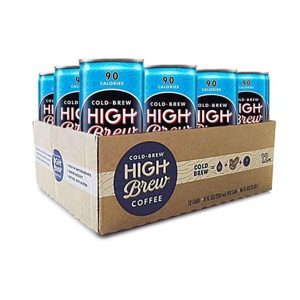 High Brew Cold Brew Coffee, Mexican Vanilla, 8 Fl Oz Can, Pack of 12