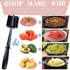 Meat Chopper, Ground Beef Masher with 5-Blade Head, Versatile High-Temp