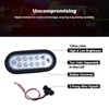 6 Inch Oval Dual Revolution LED Tail Lights Red Stop