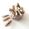 60 Pcs Wooden Clip Push Pins with Storage Bucket –