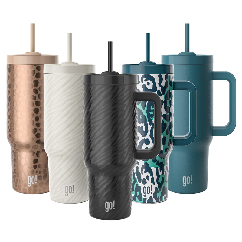 go! 40oz Stainless Steel Handle Tumbler with Triple Insulation &