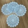 4 PCS Blue 8 Inch Round 100% HANDMADE Crochet Lace