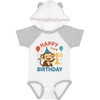 inktastic Happy 1st Birthday Monkey Party Theme Baby Bodysuit 6