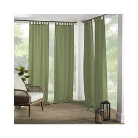 Elrene Home Fashions 026865643039 Panel de Cortina Sencillo con lengüeta sólida, para Interiores/Exteriores, Verde, 52" x 95", 1, 1