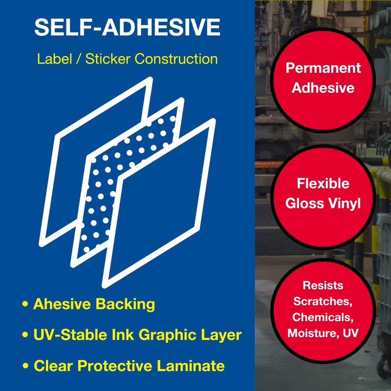 ComplianceSigns.com Bloodborne Pathogen Protection Kit Inside Label Decal, 5x3.5 in.