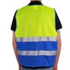 4business Pack of 4 Hi-Vis Vests Yellow Blue EN ISO