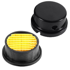 LightBeacon Pack of 2 Air Filter Compressor 3/8 Inch 16 mm Thread Air Compressor Filter, Metal Silencer for Air Compressor, Air Compressor Air Filter for Oilless Air Compressor