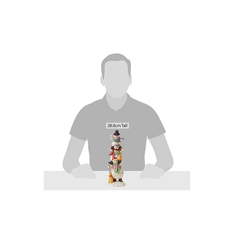 Enesco Snowy Stack of Holiday Fun Stacked Snowmen Figurine -