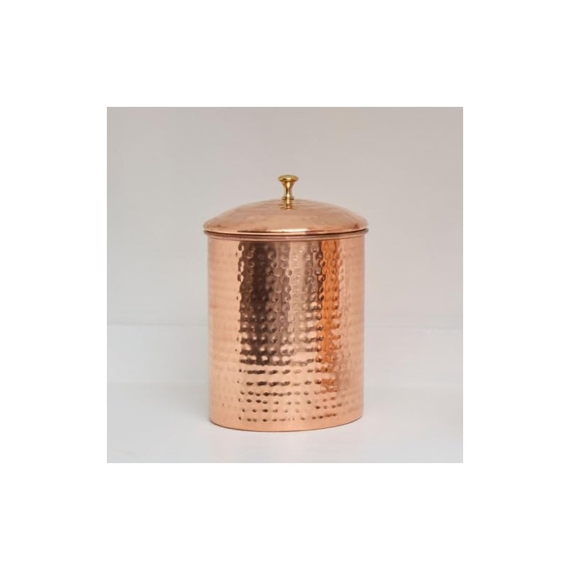 Hammered Pure Copper Canister