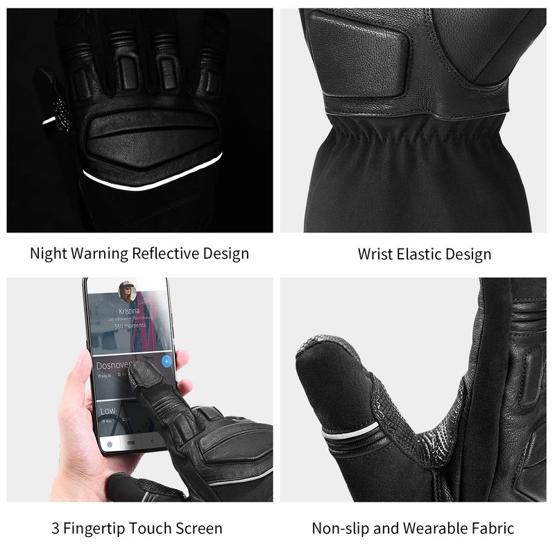 INBIKE Winter Motorcycle Gloves Men Waterproof Windproof Touchscreen Warm for