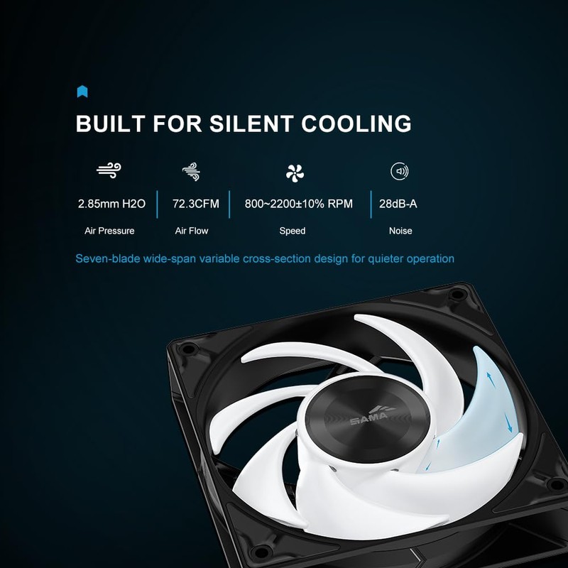 SAMA L70 240 AIO Liquid CPU Cooler, Infinity Mirror Water