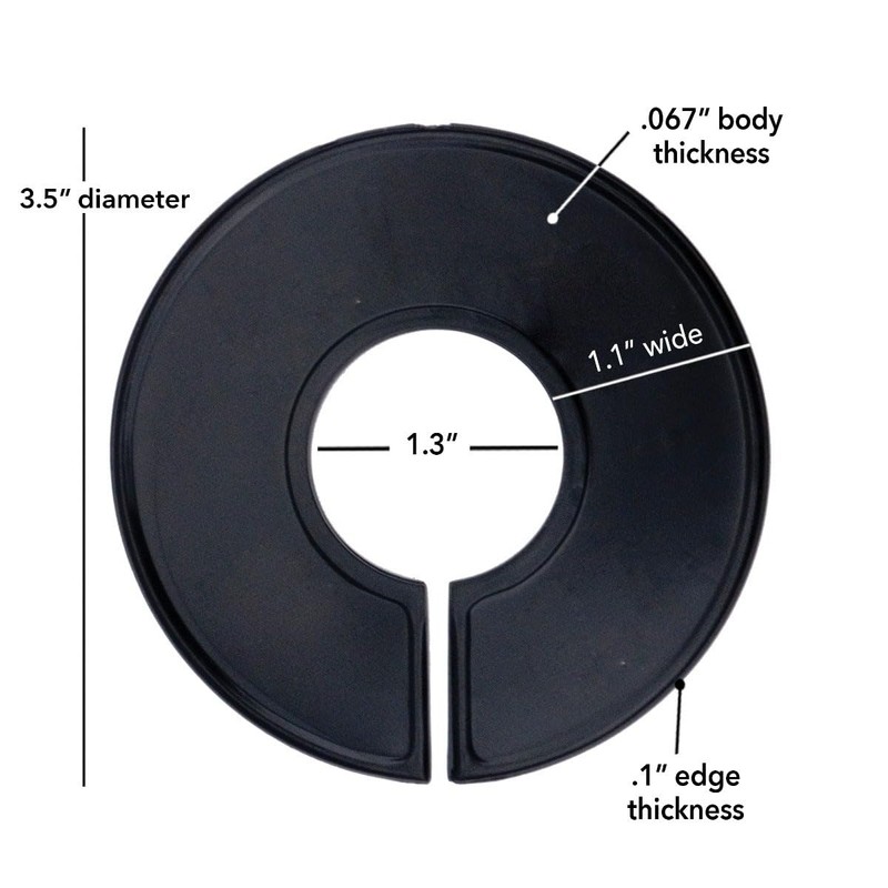 Clothing Size Dividers for Closet Organization, Round – Black/Blank