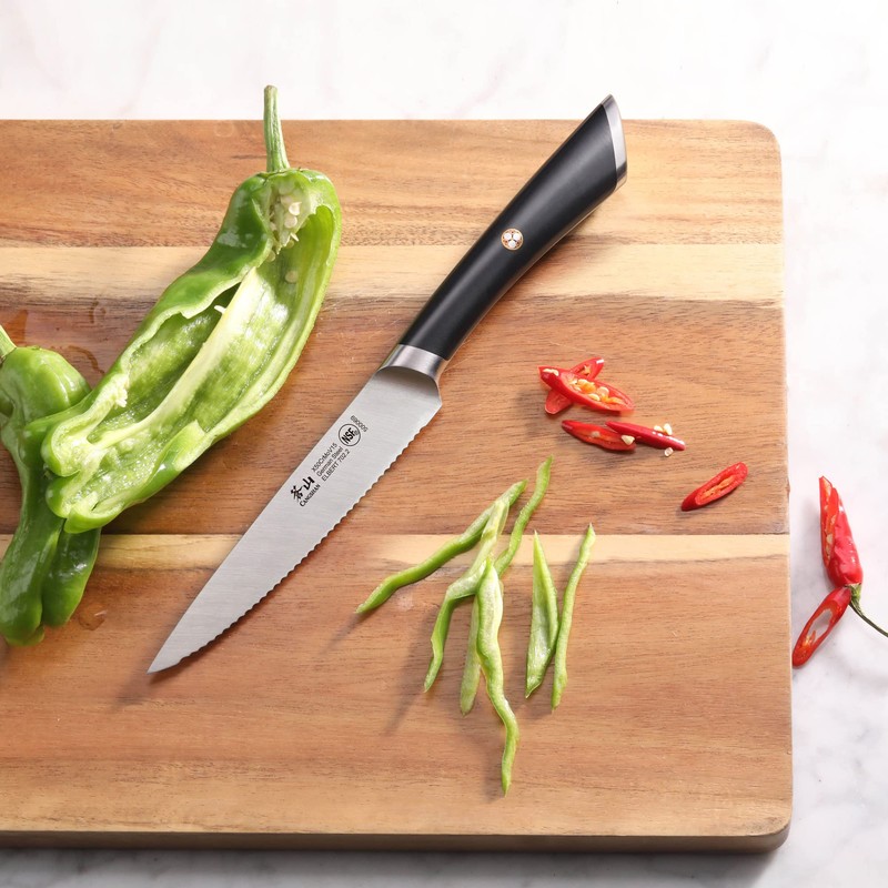 Cangshan ELBERT Series German Steel Forged 5" Serrated Utility Knife