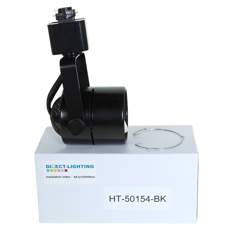 Direct-Lighting 50154 Black GU10 Line Voltage Track Lighting Head -