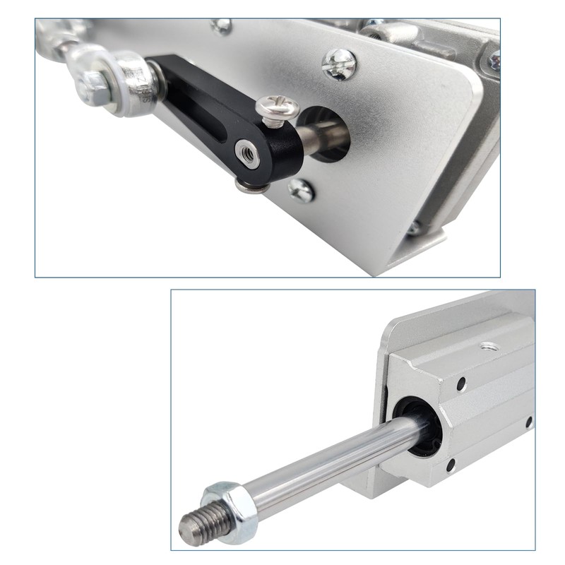 JQDML Reciprocating Cycle Linear Actuator, DC 24V Stroke 1.18"-6" Gear
