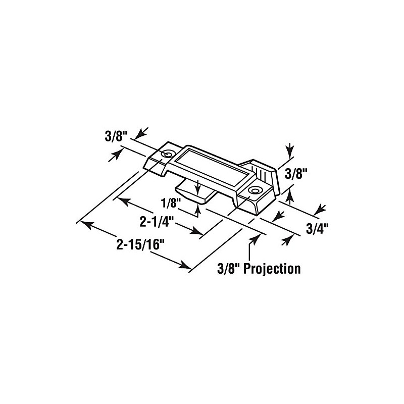 Prime-Line 171949-W Sash Lock, Diecast Construction, White, Used on Vertical