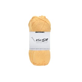 Knitsilk Soft Cotton Knitting Yarn – 100% Cotton | 4 x 100g (Approx. 200+ Yards), Lightweight, for Knitting, Crochet & DIY Crafts | Pack of 4 (Yellow)