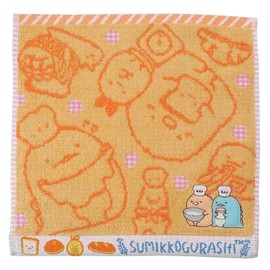 Marushin 6575016200 Mini Towel, Fancy Sumikko, Yellow, 100% Cotton, Antibacterial and Odor Resistant, Approx. 10.2 x 10.2 inches (26 x 26 cm)