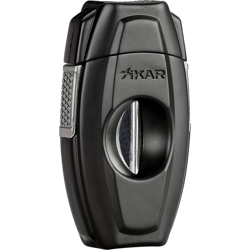 Xikar VX2 V-Cut Cigar Cutter, Spring-Loaded, Black, Lifetime Warranty