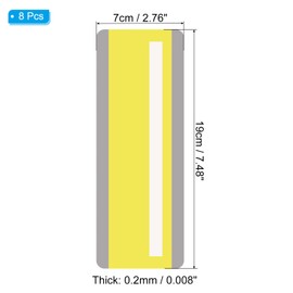 PATIKIL Guided Reading Strips, 8 Pieces Tracking Highlight Colored Overlay Strips Bookmark Dyslexia Reading Teaching Tools for Children Classroom Teacher, Yellow