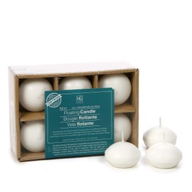 Hosley Set of 48 White Unscented Water Floating Mini Candle Discs 1.6 Inch Diameter. Ideal Gift for Weddings Home Decor Relaxation Spa. Smokeless Cotton Wick. Wax Blend O3