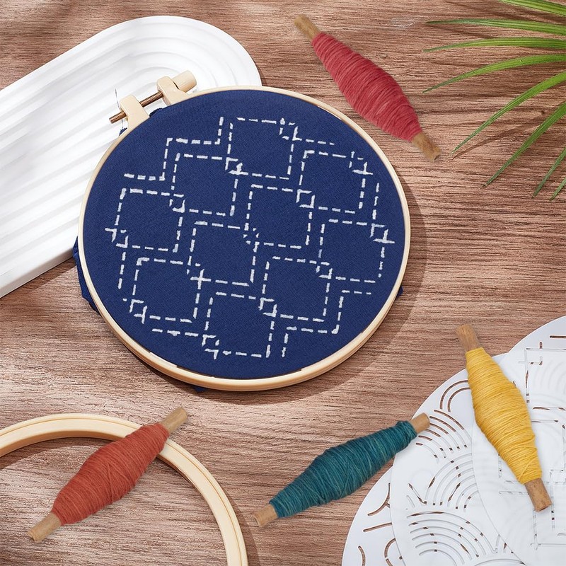 FREEBLOSS Sashiko Yarn Sashiko Set Sashiko Strand 38 Yards x