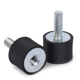 CENPEK 4 Pcs Rubber Shock Mounts Set, Anti Vibration Mount AC Unit Rubber Shock Absorber Mounts Set with Studs M6 Anti Vibration Silentblock for Car Boat (VD20*15 M6*18)