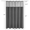 Luxury Textured Fabric Shower Curtainwith Snap-in Liner Dark Grey,72x84