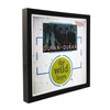 map 7" Black Record Album Frame
